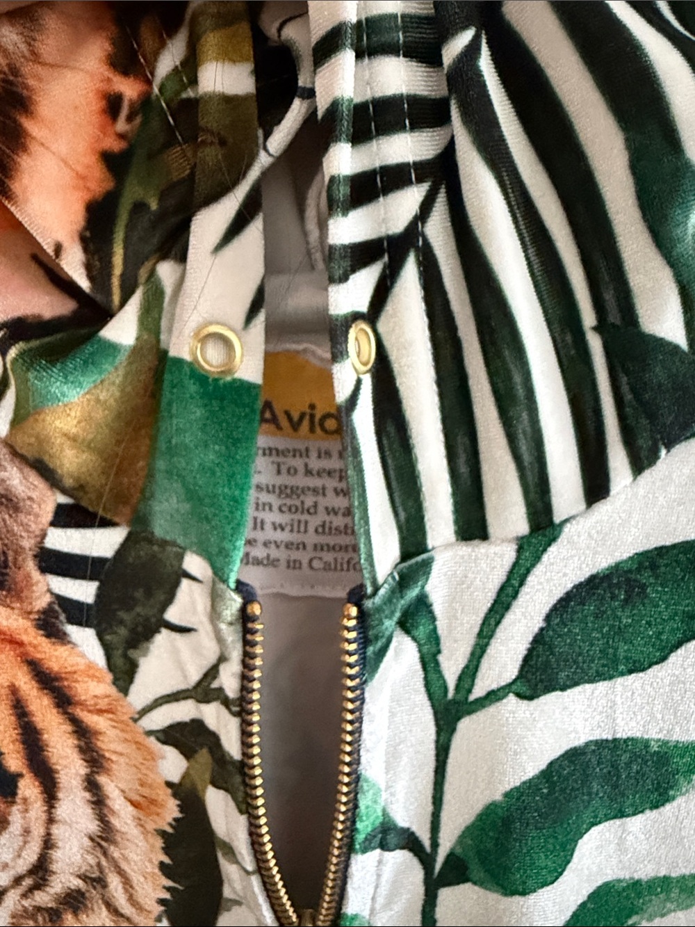 Aviator Nation Tiger Print kids Zip up Jacket - Picture 3 of 6